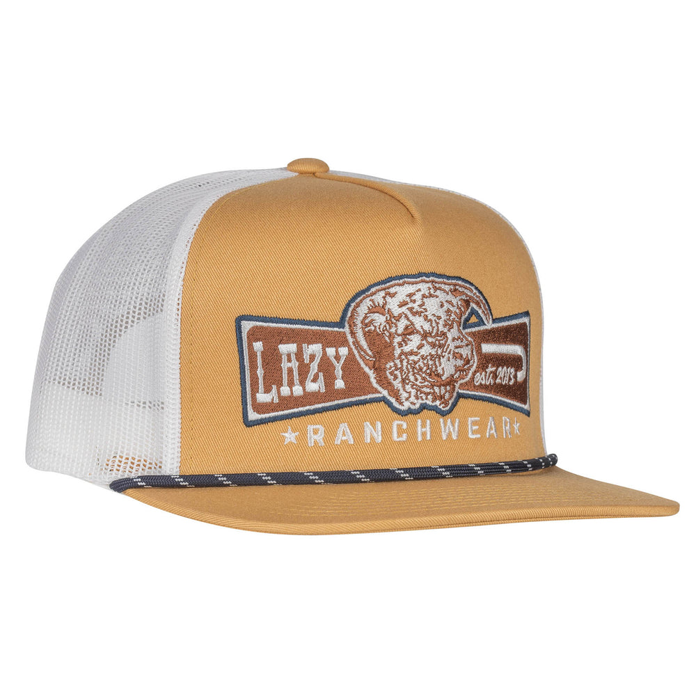 
                  
                    Lazy J Ranch Mustard & White Diamond Banner Classic Rope Trucker Hat-MUSWHT4BANNER
                  
                