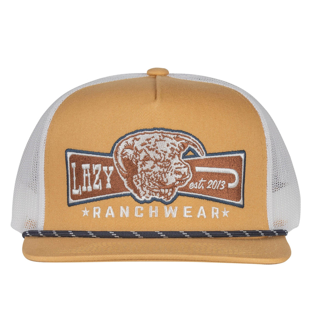 
                  
                    Lazy J Ranch Mustard & White Diamond Banner Classic Rope Trucker Hat-Lazy J Ranch Wear
                  
                