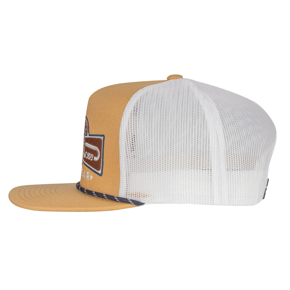 
                  
                    Lazy J Ranch Mustard & White Diamond Banner Classic Rope Trucker Hat-Lazy J Ranch Wear
                  
                