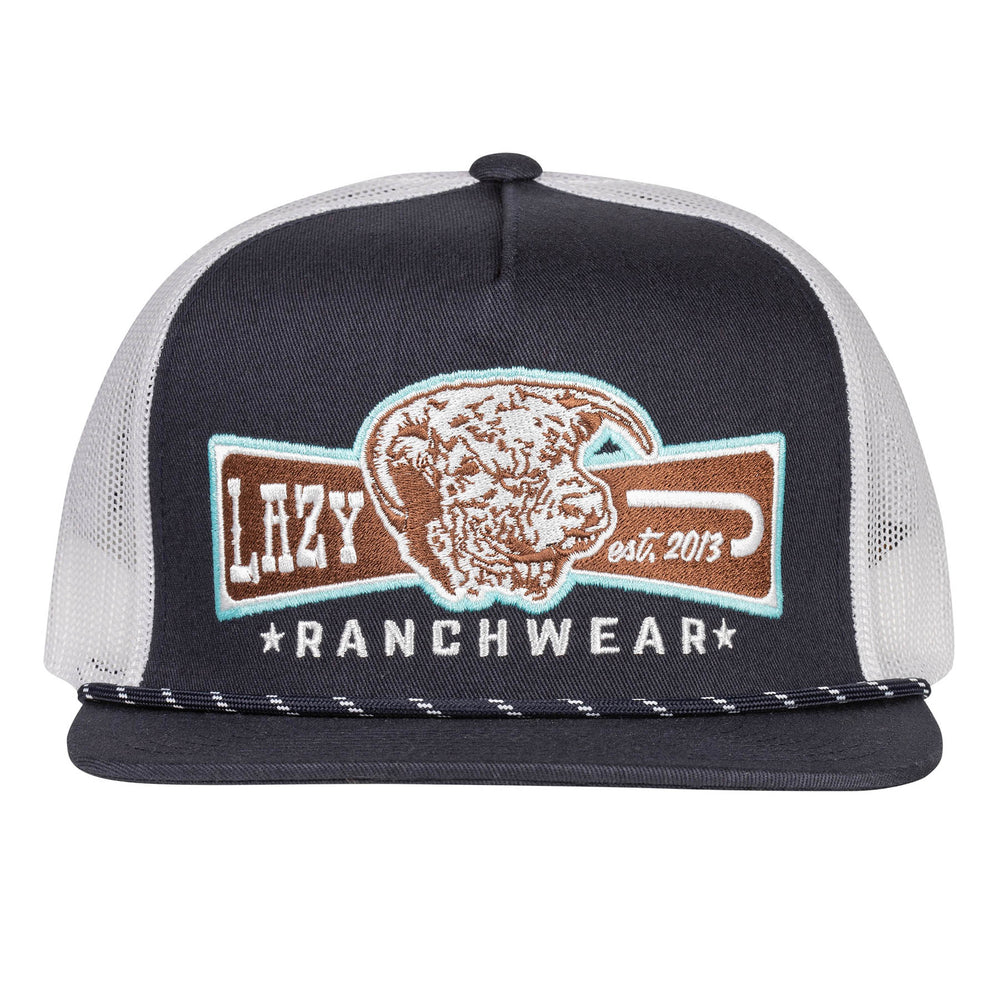 
                  
                    Lazy J Ranch Navy & White Diamond Banner Classic Rope Trucker Hat-NAVWHT4BANNER
                  
                