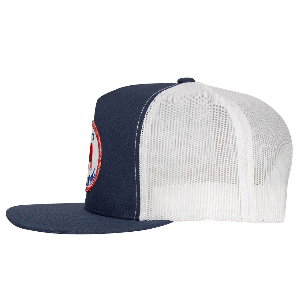 
                  
                    Lazy J Ranch Navy & White Red Original Buckle Classic Five Panel Trucker Hat-Lazy J Ranch Wear
                  
                
