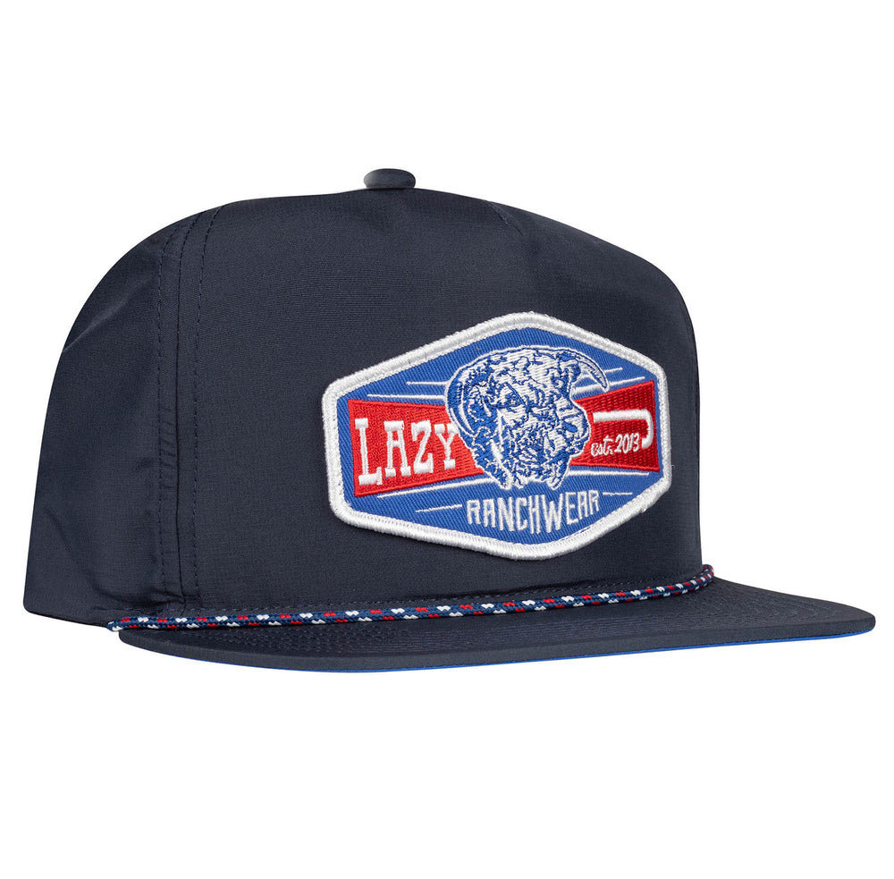 Lazy J Ranch Navy Diamond Ranch Classic Five Panel Rope Hat