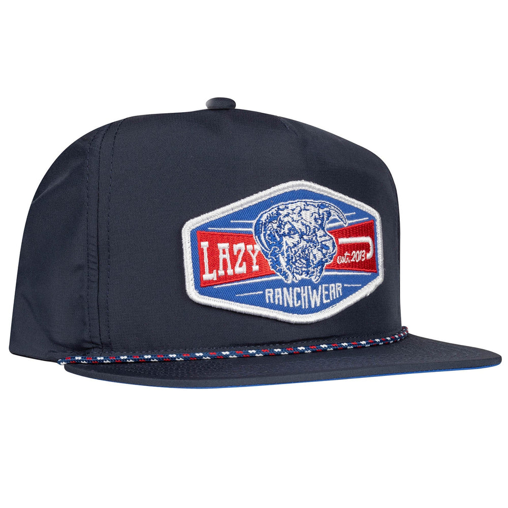 Lazy J Ranch Navy Diamond Ranch Classic Rope Trucker Hat-Lazy J Ranch Wear