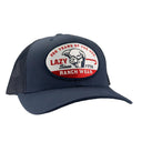 Lazy J Ranch Navy Mid Profile Trucker Hat - Multiple Patches-NVYNVY1-1776