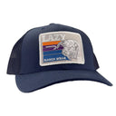Lazy J Ranch Navy Mid Profile Trucker Hat - Multiple Patches-NVYNVY1-GS