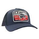 Lazy J Ranch Navy Mid Profile Trucker Hat - Multiple Patches-NVYNVY1-LBTY
