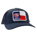 Lazy J Ranch Navy Mid Profile Trucker Hat - Multiple Patches-NVYNVY1-TXELEV