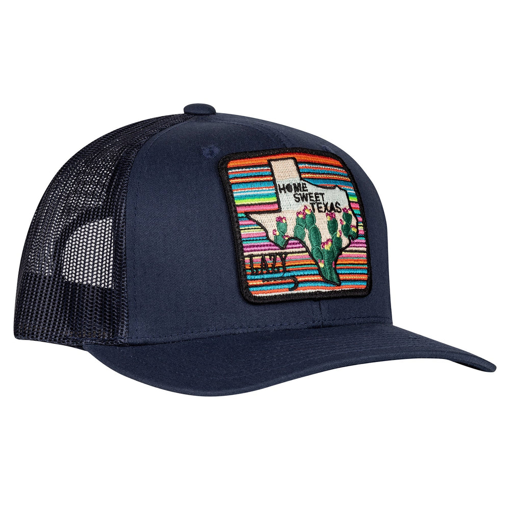 Lazy J Ranch Navy Home Sweet Texas Mid Profile Trucker Hat-Lazy J Ranch Wear