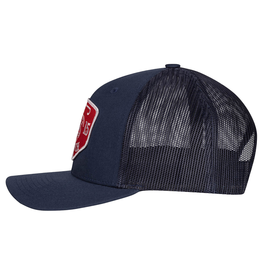 
                      
                        Lazy J Ranch Navy Red Ranch Mid Profile Trucker Hat
                      
                    