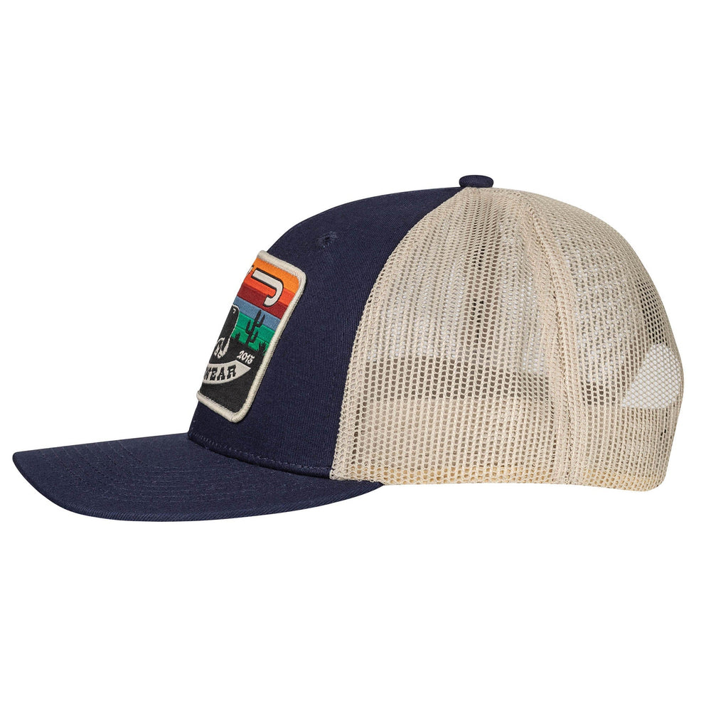 
                  
                    Lazy J Ranch Navy & Tan Serape Sunrise Mid Profile Trucker Hat-Lazy J Ranch Wear
                  
                