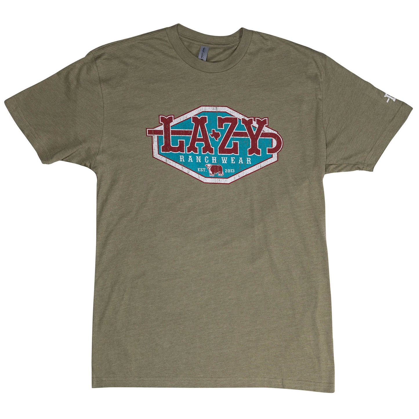 Lazy J Ranch Original Shield T-Shirt - Olive Green-