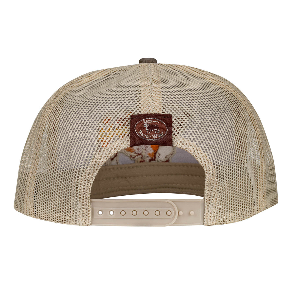 
                  
                    Lazy J Ranch Olive & Tan Apache Hereford Bull Classic Trucker Rope Hat-OLVTAN4APACHE
                  
                