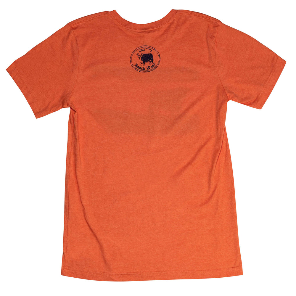 
                  
                    Lazy J Ranch Hereford Sky Short Sleeve Orange T-Shirt-
                  
                