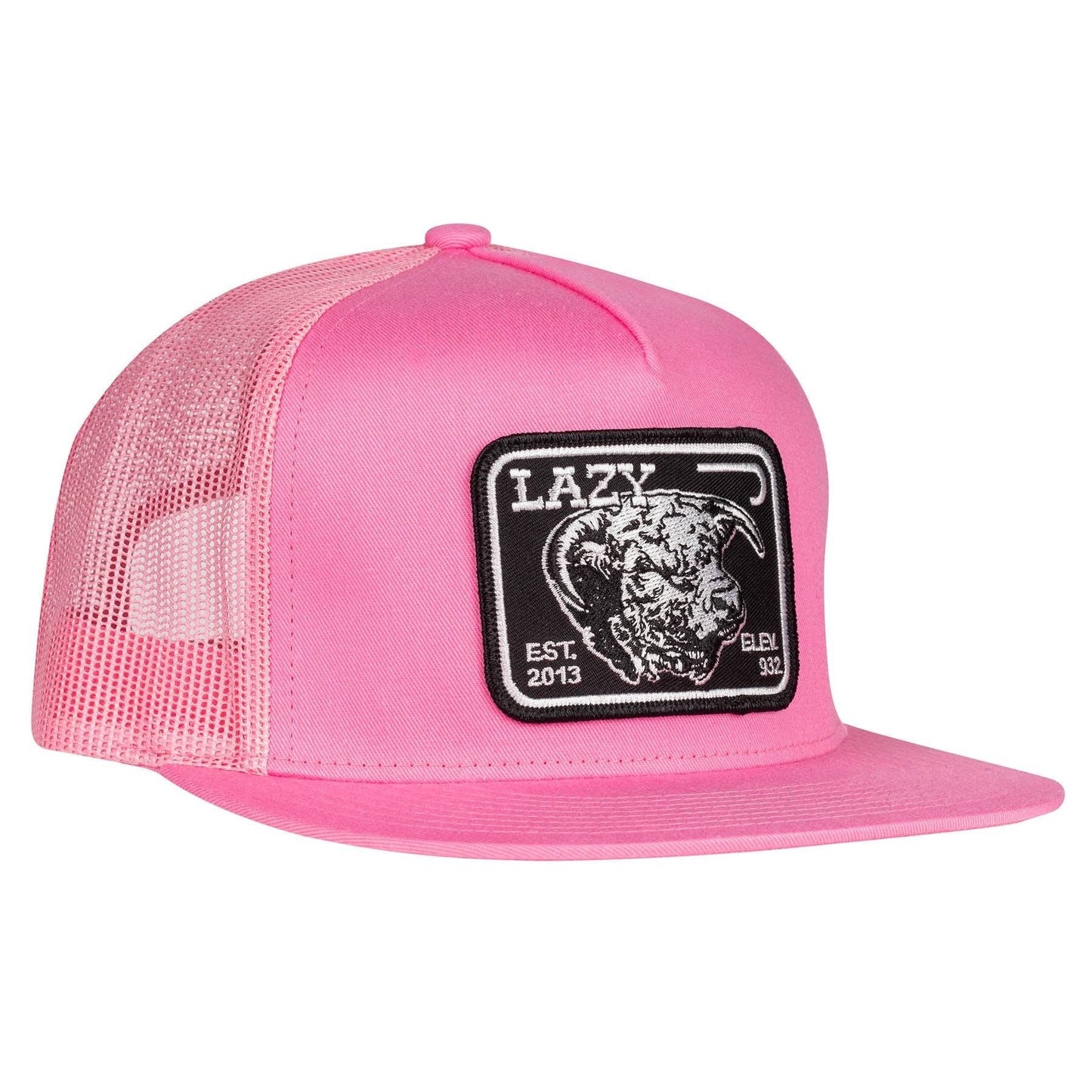 Lazy J Ranch Pink Black Elevation Classic Five Panel Trucker Hat-Lazy J Ranch Wear