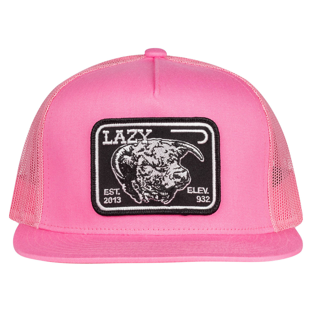 
                      
                        Lazy J Ranch Pink Black Elevation Classic Five Panel Trucker Hat
                      
                    