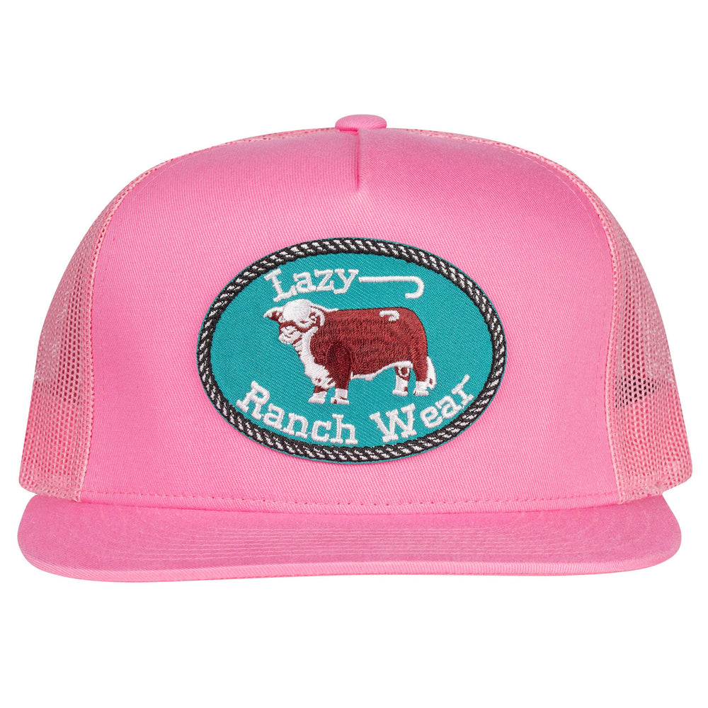 
                      
                        Lazy J Ranch Pink Original Patch Classic Five Panel Trucker Hat
                      
                    