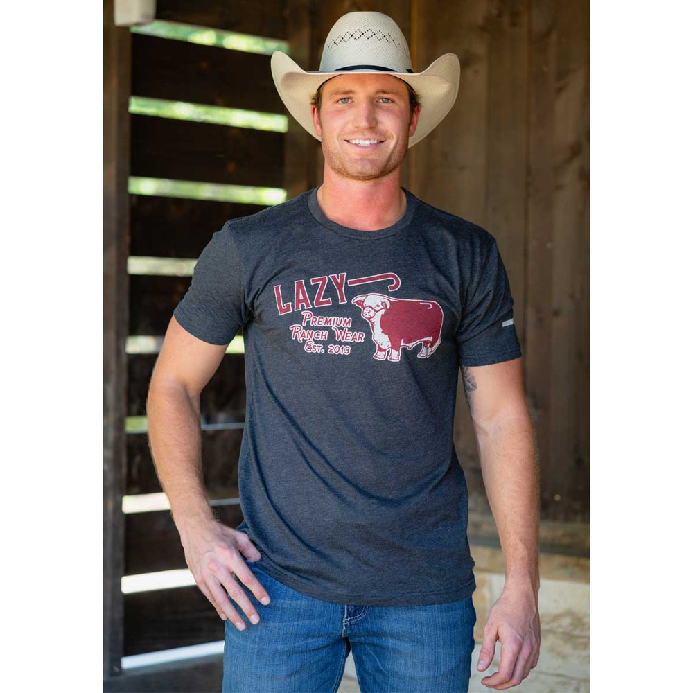 
                  
                    Lazy J Ranch Premium Ranch Wear T-Shirt - Charcoal Grey-
                  
                