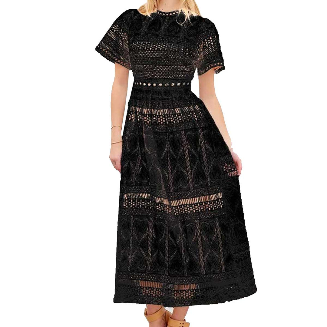 Polagram Women's Lace Maxi Dress - Black