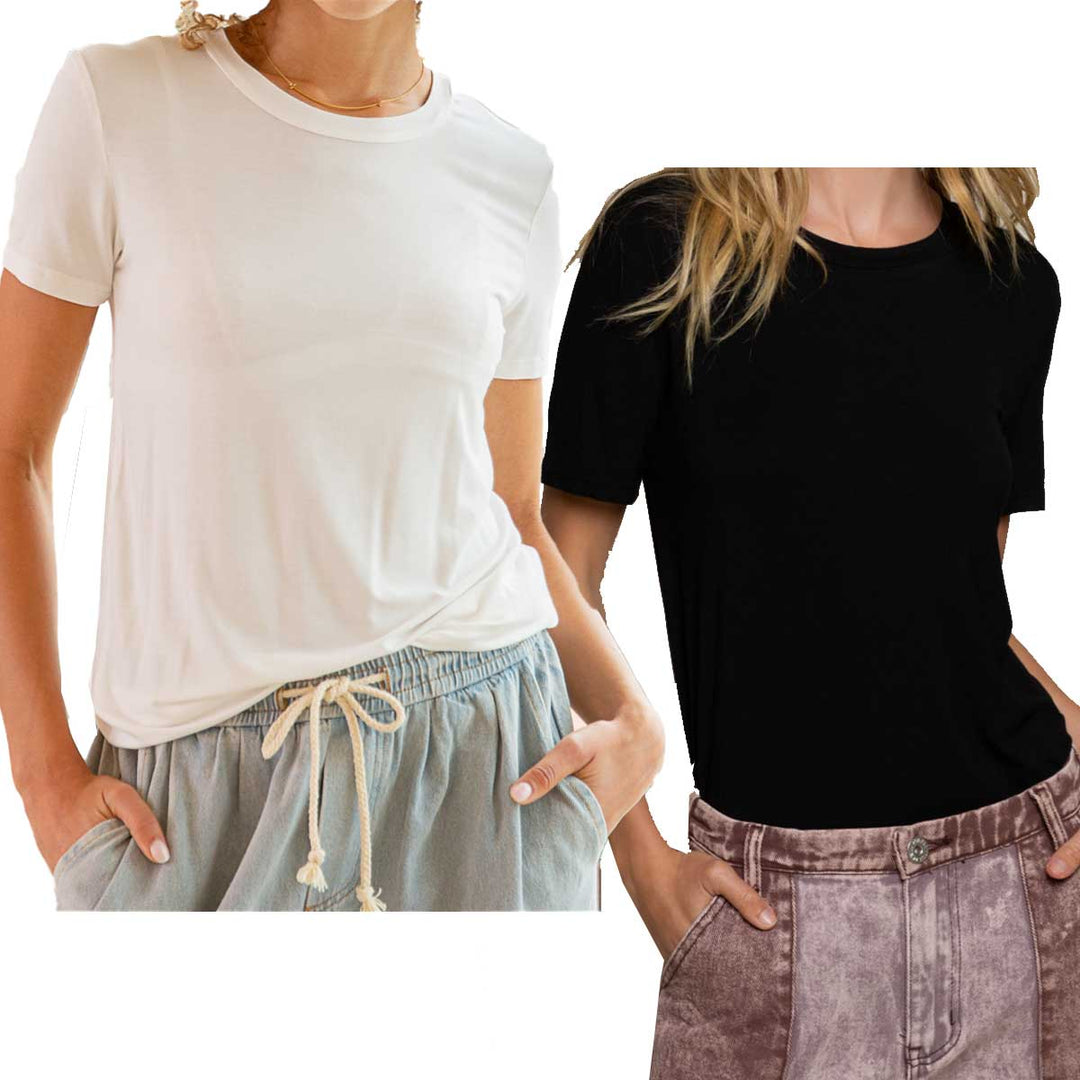 Pol Clothing Women's Classic Over Classic Knit Tee