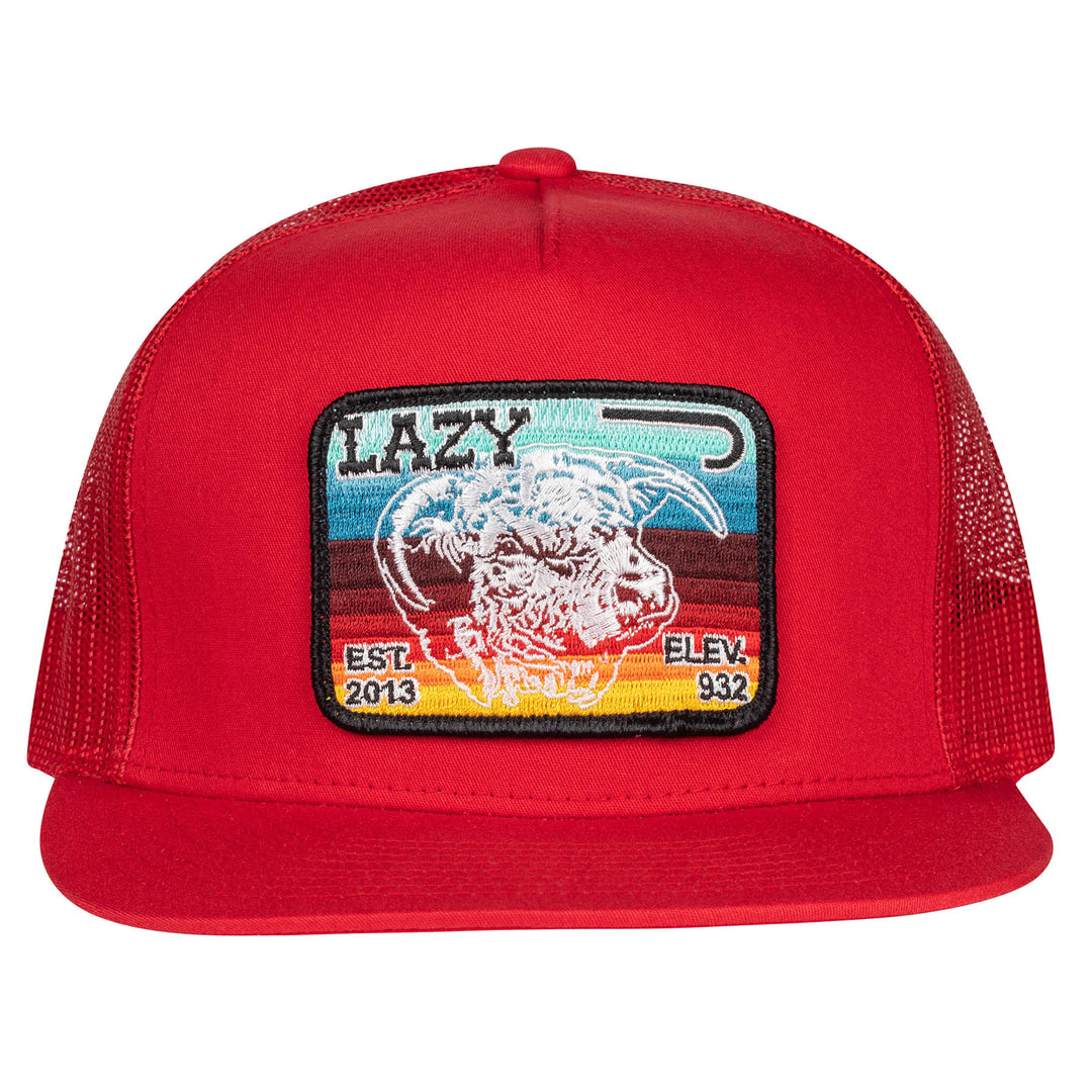 Lazy J Ranch Wear Red & Red 4" Serape Elevation Patch Cap