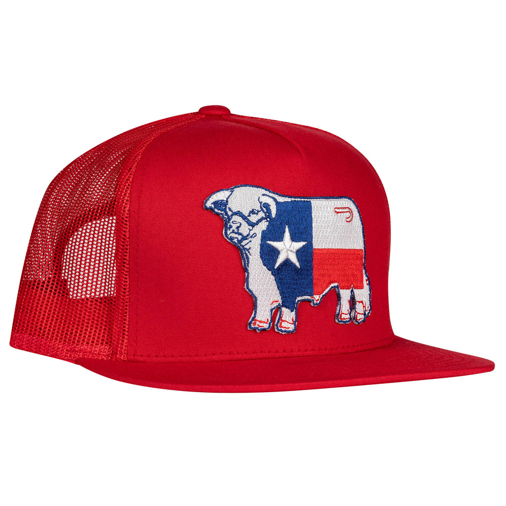 
                      
                        Lazy J Ranch Red Texas Bull Classic Five Panel Trucker Hat
                      
                    