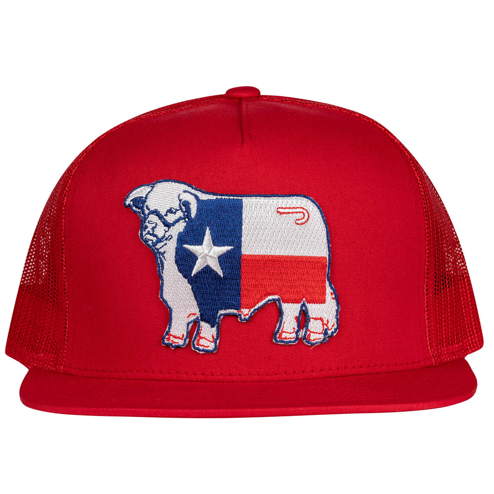 
                      
                        Lazy J Ranch Red Texas Bull Classic Five Panel Trucker Hat
                      
                    