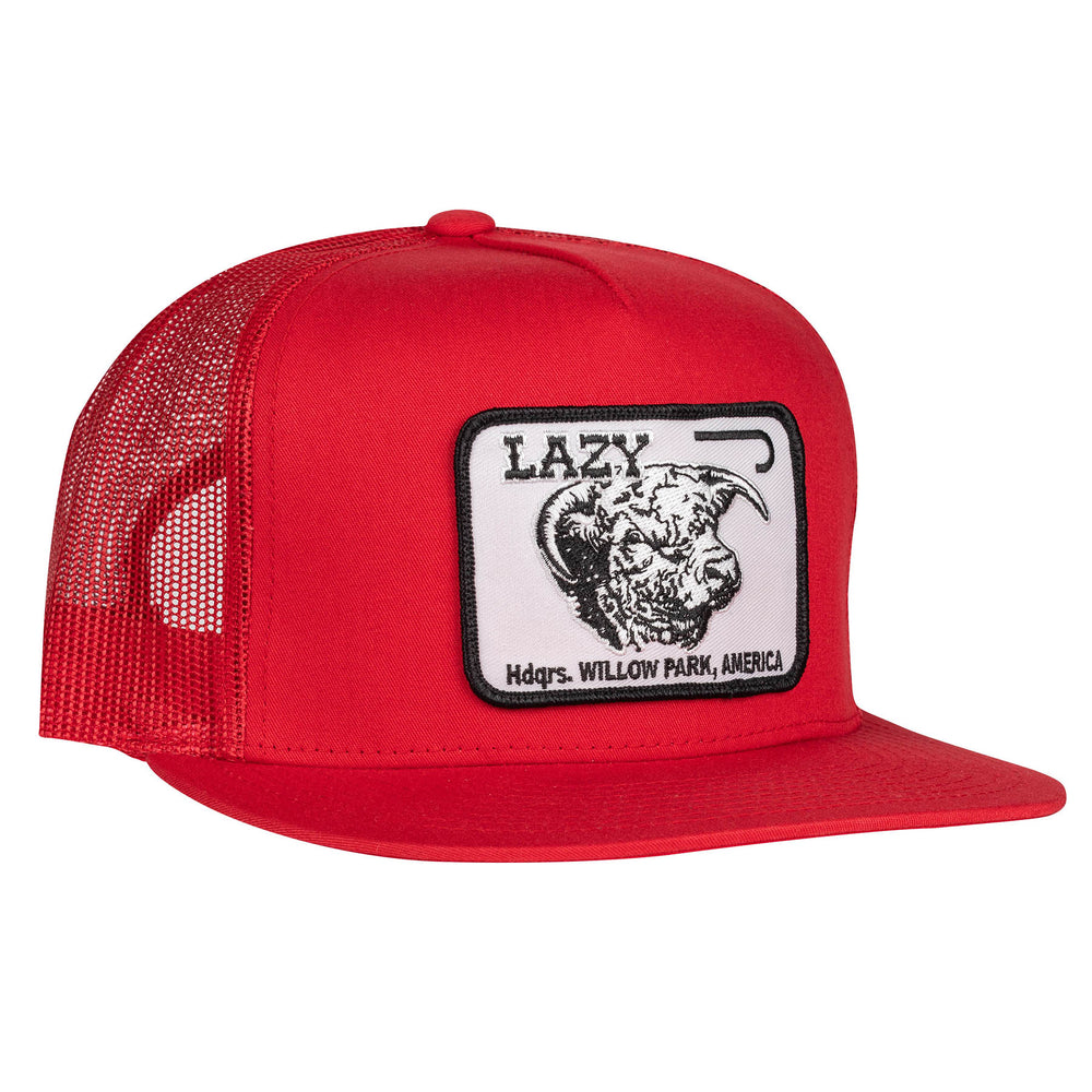 
                  
                    Lazy J Ranch Red White Willow Cattle Headquarters Classic Five Panel Trucker Hat-REDRED4WIL
                  
                