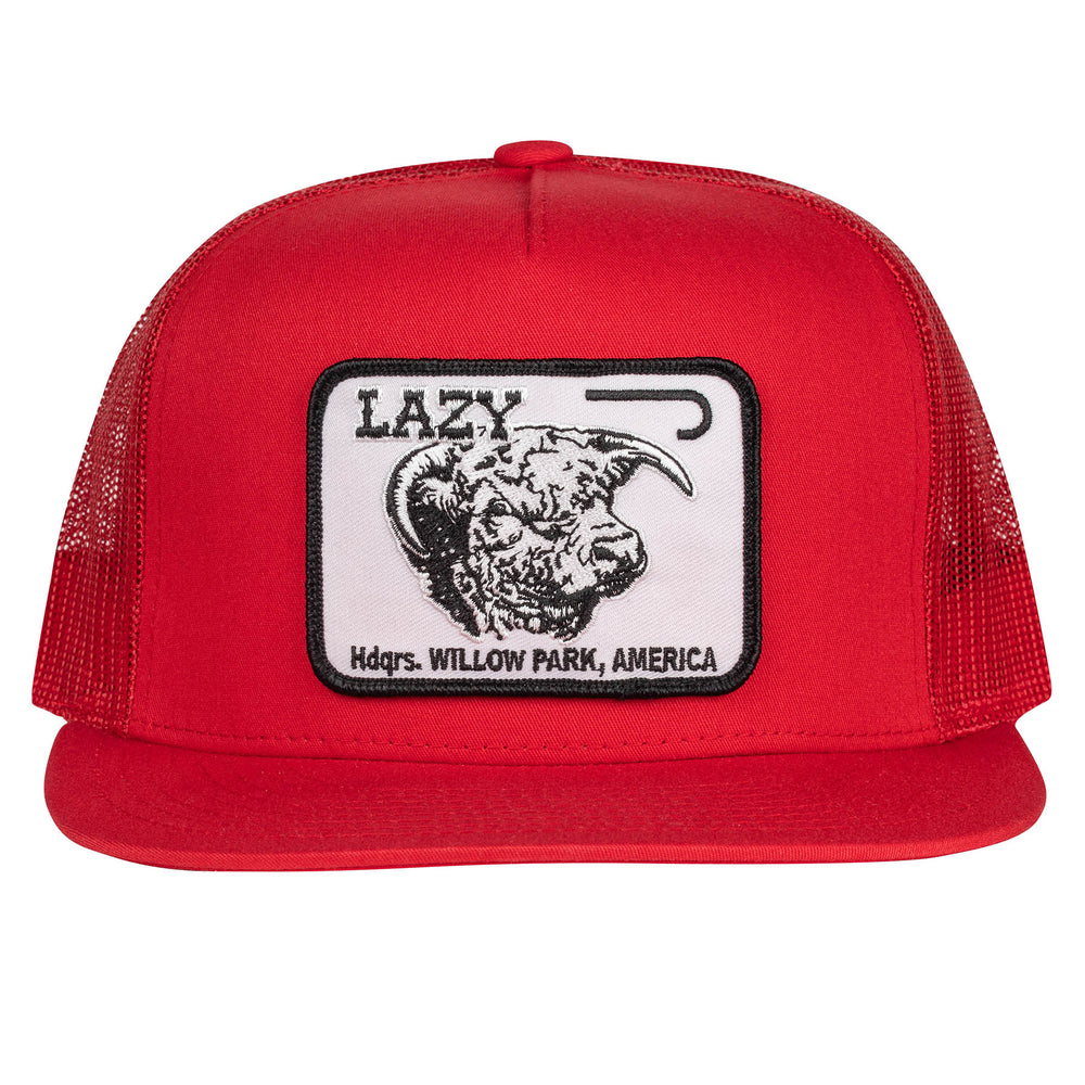 
                      
                        Lazy J Ranch Red Cattle Headquarters Classic Five Panel Trucker Hat
                      
                    