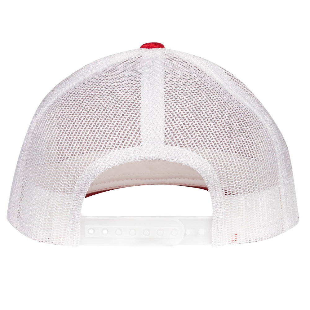 
                  
                    Lazy J Ranch Red & White Original Buckle Mid Profile Trucker Hat-Lazy J Ranch Wear
                  
                