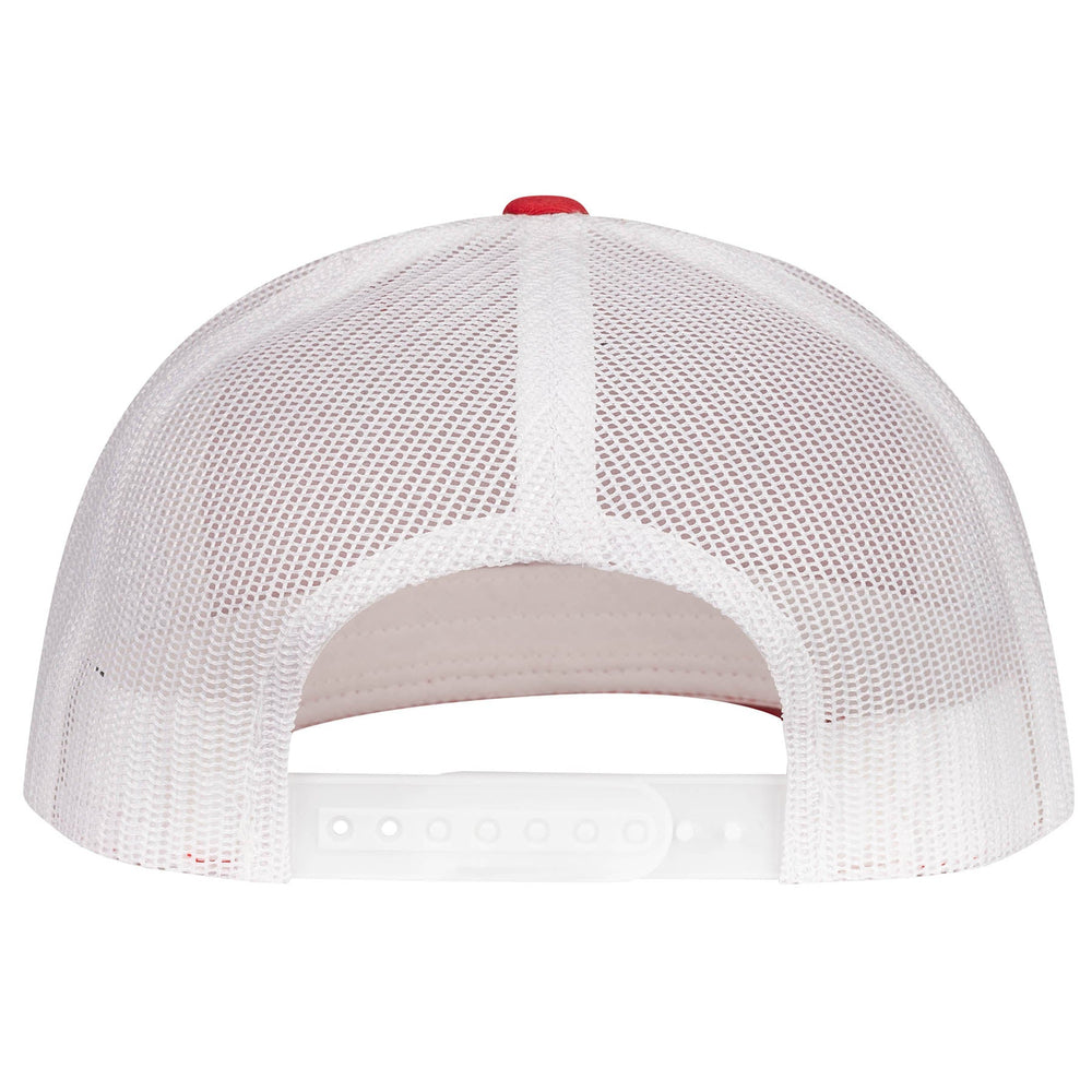
                  
                    Lazy J Ranch Red & White Willow Cattle Headquarters Mid Profile Trucker Hat-Lazy J Ranch Wear
                  
                