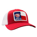 Lazy J Ranch Red & White Mid Profile Trucker Hat - Multiple Patches-REDWHT1-TXELV