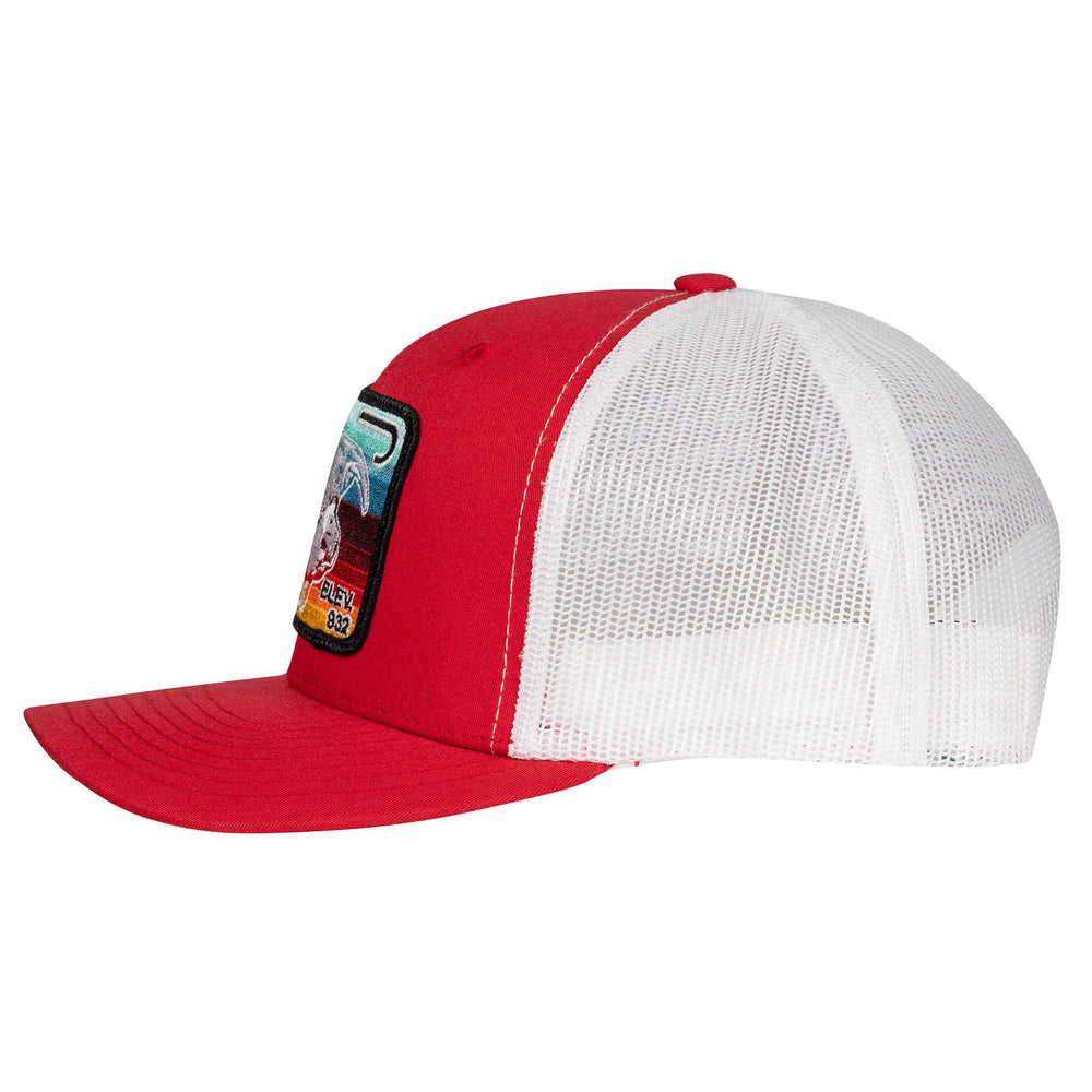 
                      
                        Lazy J Ranch Red & White Serape Elevation Mid Profile Trucker Hat
                      
                    