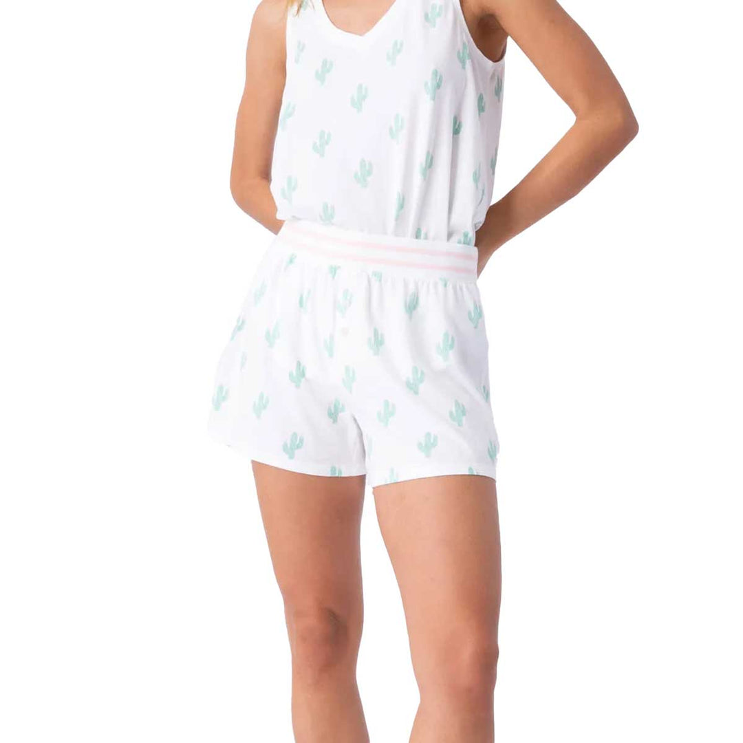 PJ Salvage Women's Playful Prints Pajama Shorts - Ivory