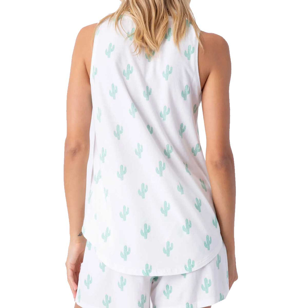 PJ Salvage Women's Playful Prints Pajama Tank Top - Ivory
