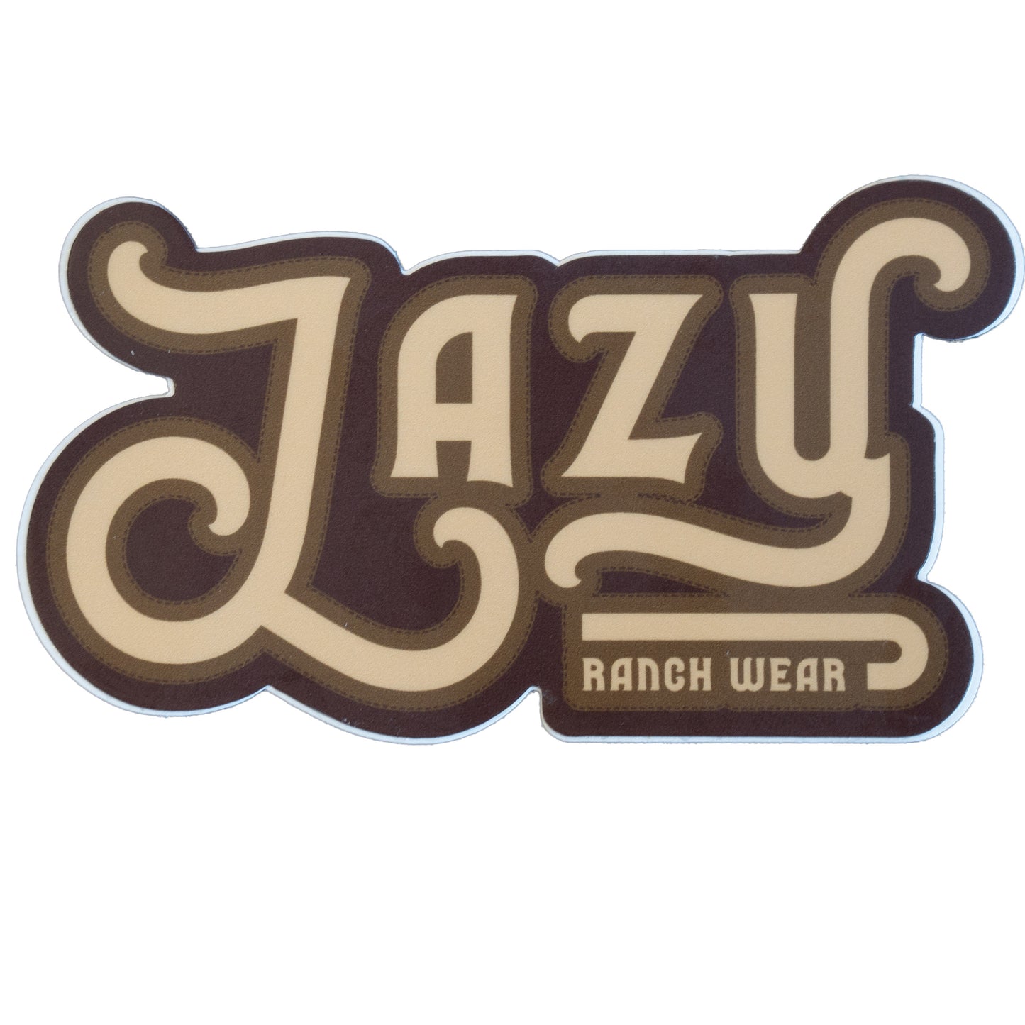 Lazy J Ranch Wear Lazy Scroll Sticker