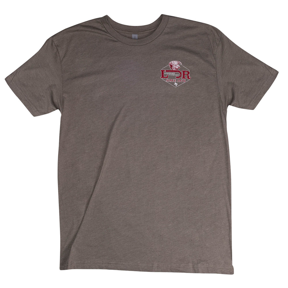 Lazy J Ranch Hereford Conquest Short Sleeve Stone Grey T-Shirt-