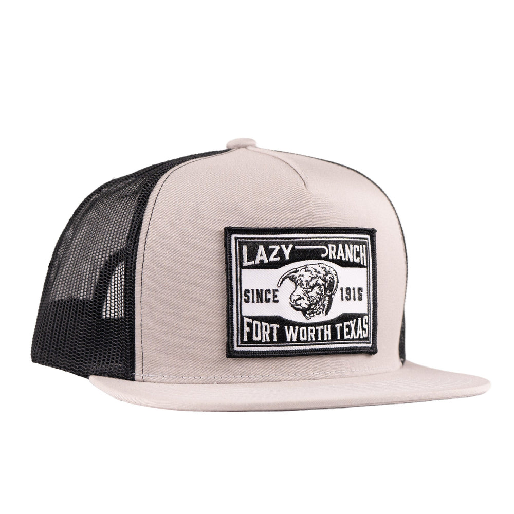 Lazy J Ranch Silver Grey & Black Fort Worth Classic Rope Trucker Hat-Lazy J Ranch Wear