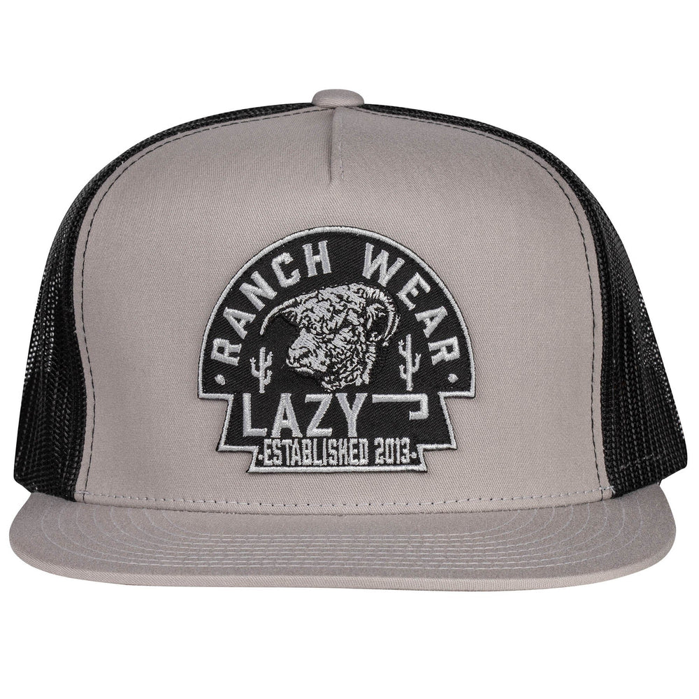 
                  
                    Lazy J Ranch Silver Grey & Black Arrowhead Classic Five Panel Trucker Hat-Lazy J Ranch Wear
                  
                