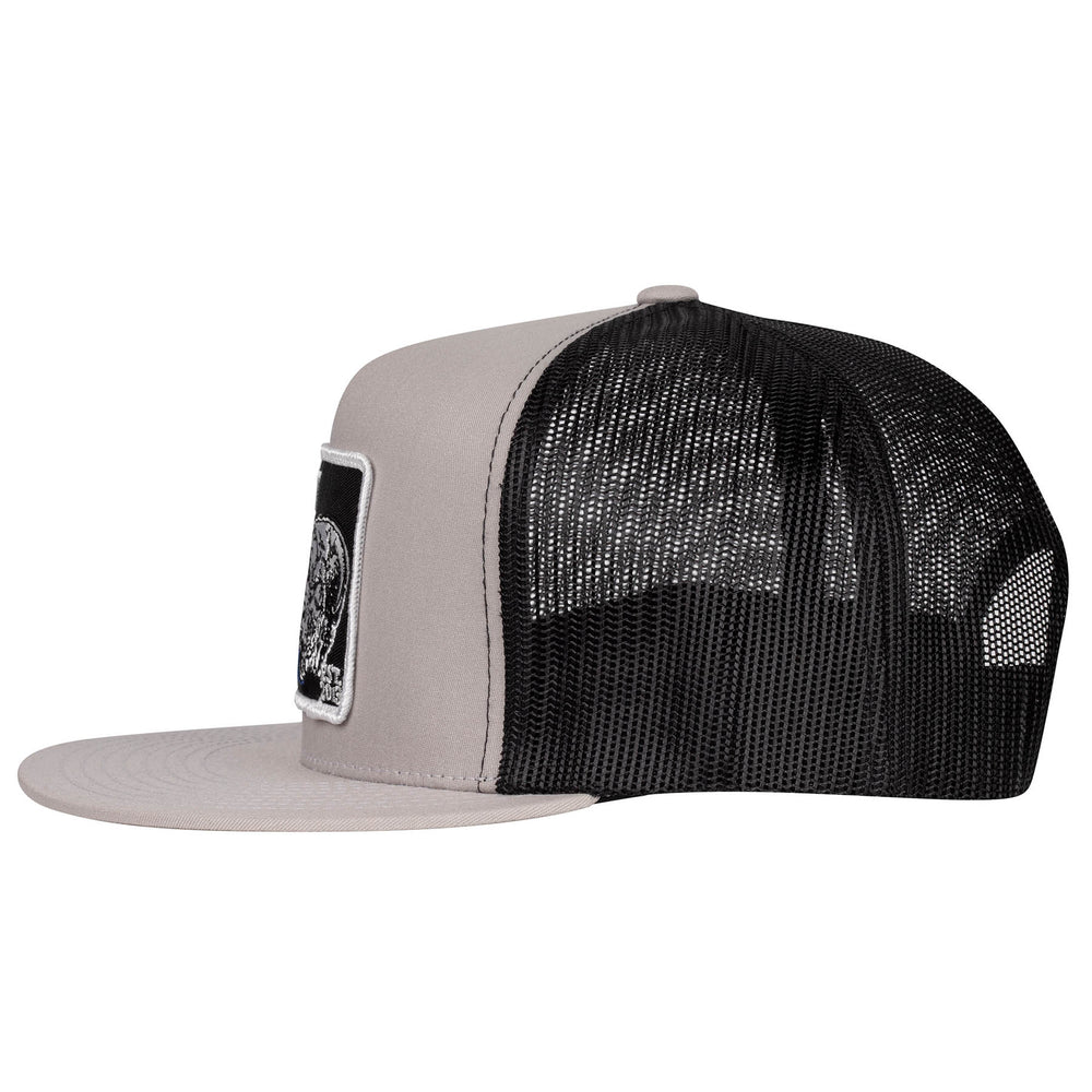 
                  
                    Lazy J Ranch Silver Grey & Black Sunset Retro Classic Five Panel Trucker Hat-SILBLK4BS
                  
                