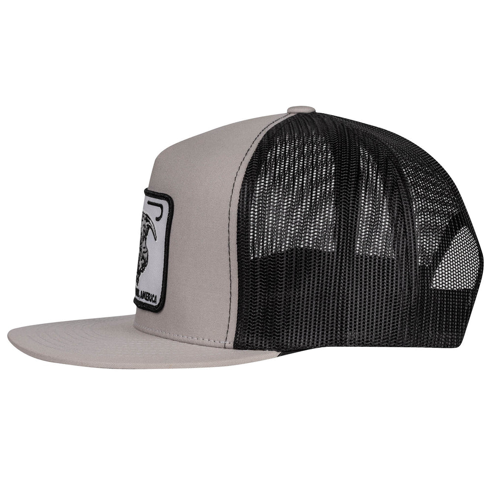 
                  
                    Lazy J Ranch Silver Grey & Black Willow Cattle Headquarters Classic Five Panel Trucker Hat-SILBLK4WILL
                  
                