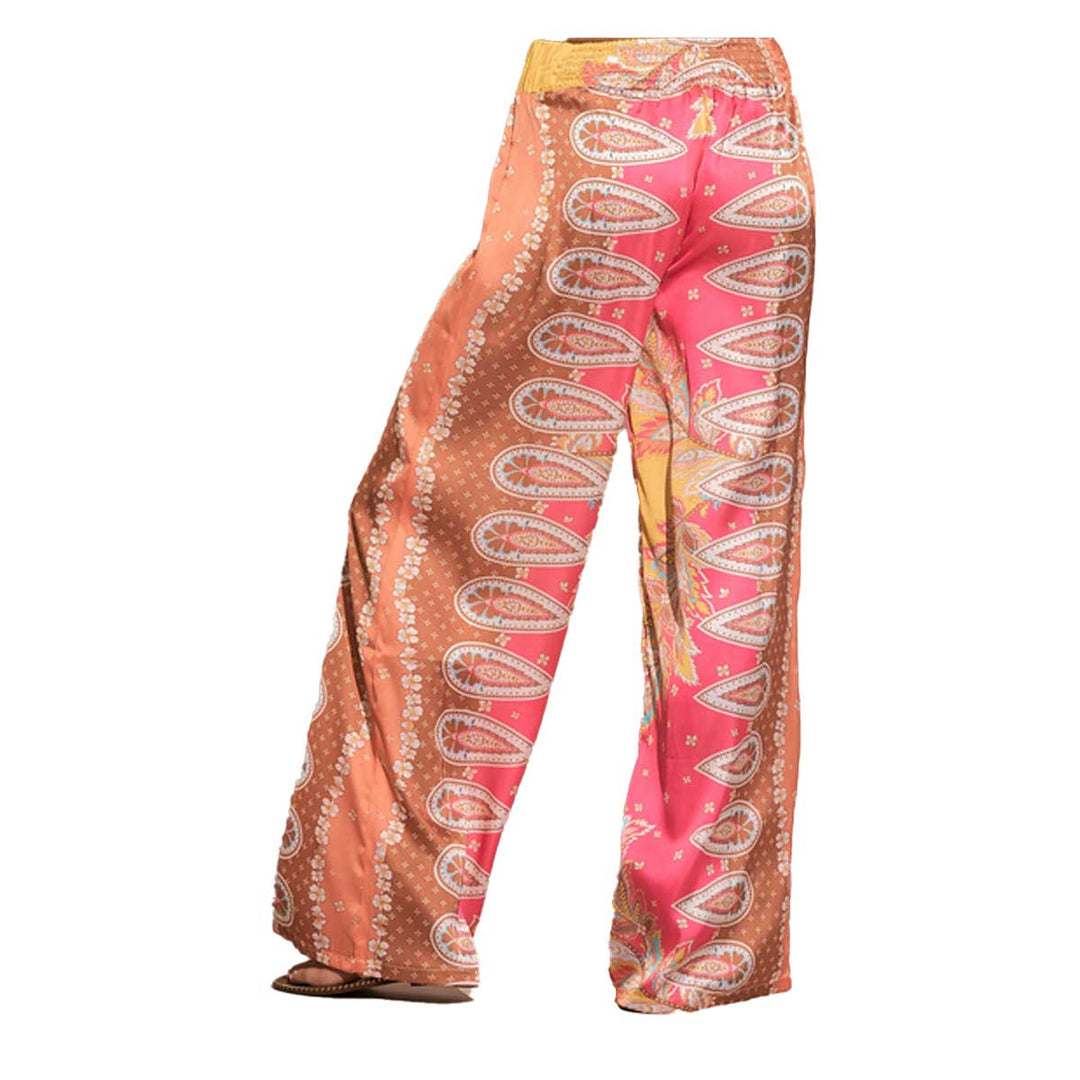 Elan Women's Elastic Waist Pants - Bali Pink