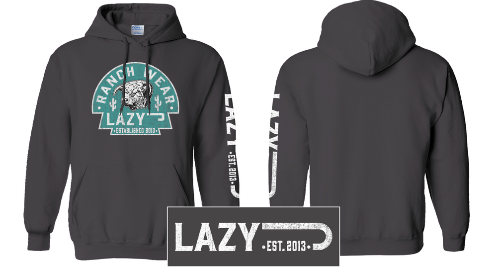 
                      
                        Lazy J Ranch Cactus Hereford Arrowhead Pullover Hoodie - Dark Grey
                      
                    