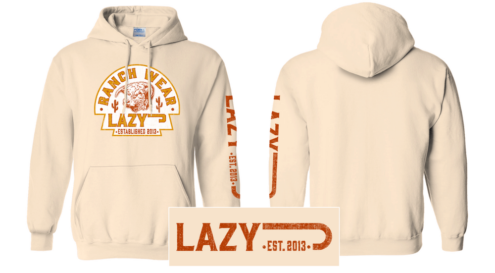 
                      
                        Lazy J Ranch Cactus Hereford Arrowhead Pullover Hoodie - Tan
                      
                    