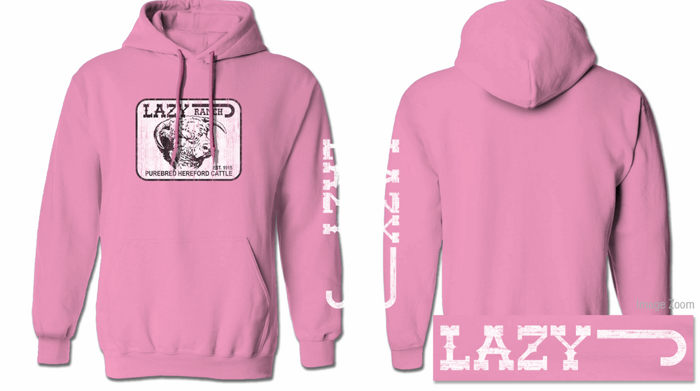 
                      
                        Lazy J Ranch Willow Cattle Headquarters Pullover Hoodie - Pink-
                      
                    