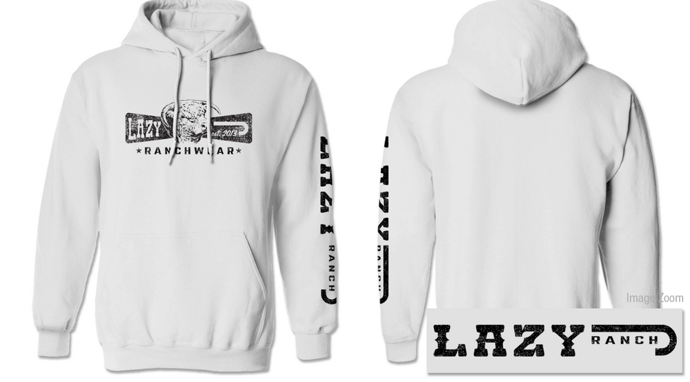 
                      
                        Lazy J Ranch Diamond Hereford Banner Pullover Hoodie - White
                      
                    