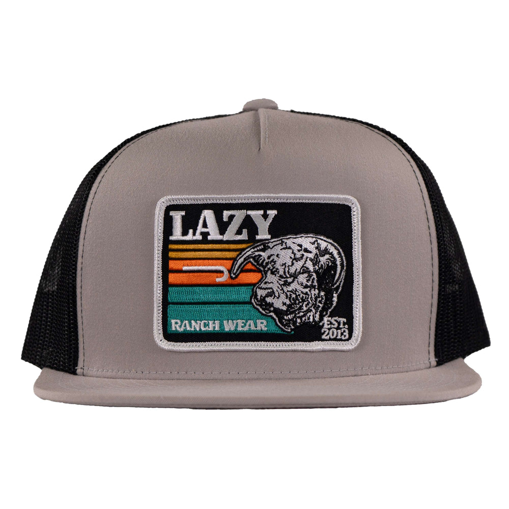 
                  
                    Lazy J Ranch Silver Grey & Black Dusk Sunset Retro Classic Five Panel Trucker Hat-Lazy J Ranch Wear
                  
                