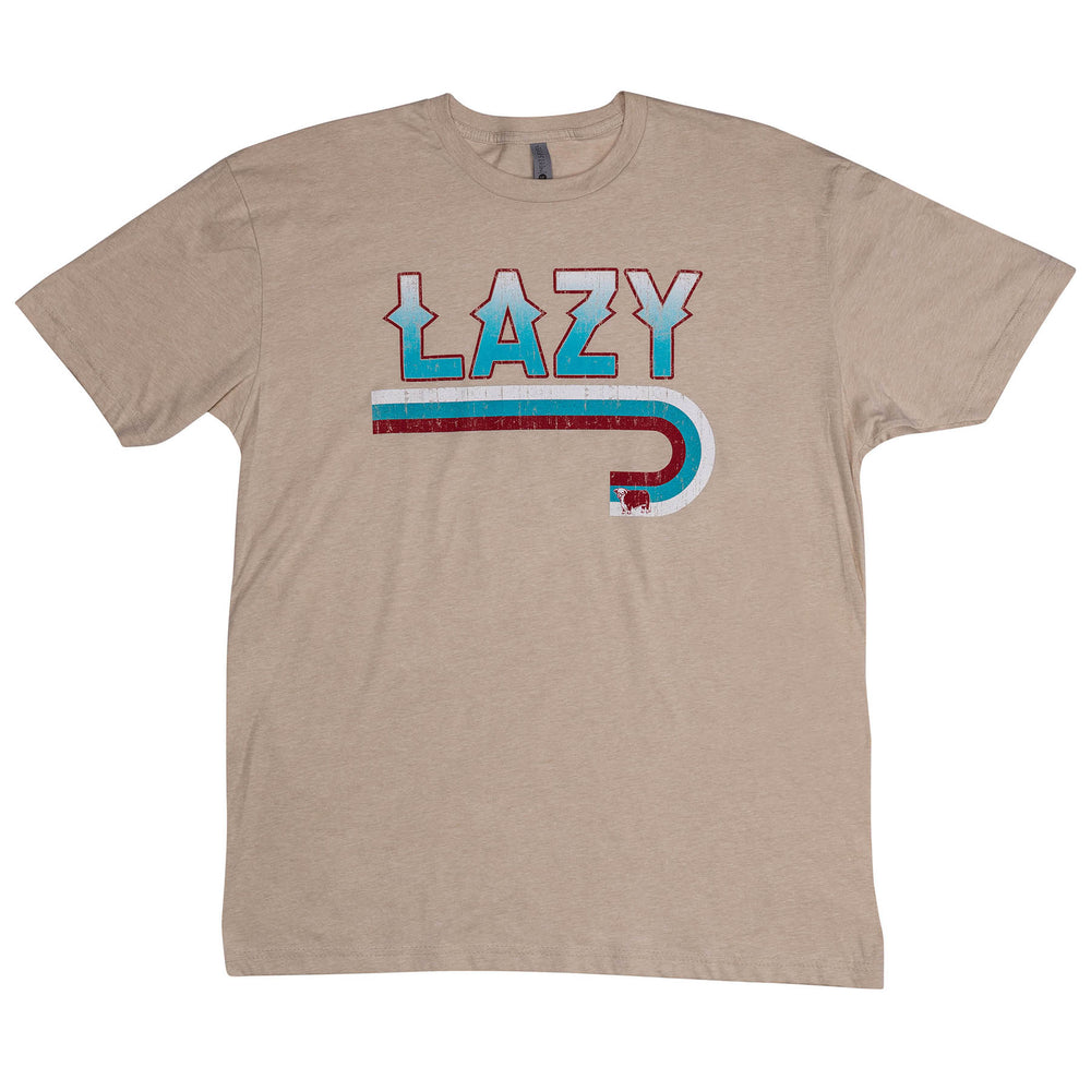 Lazy J Ranch Fire J Logo Short Sleeve Sand T-Shirt