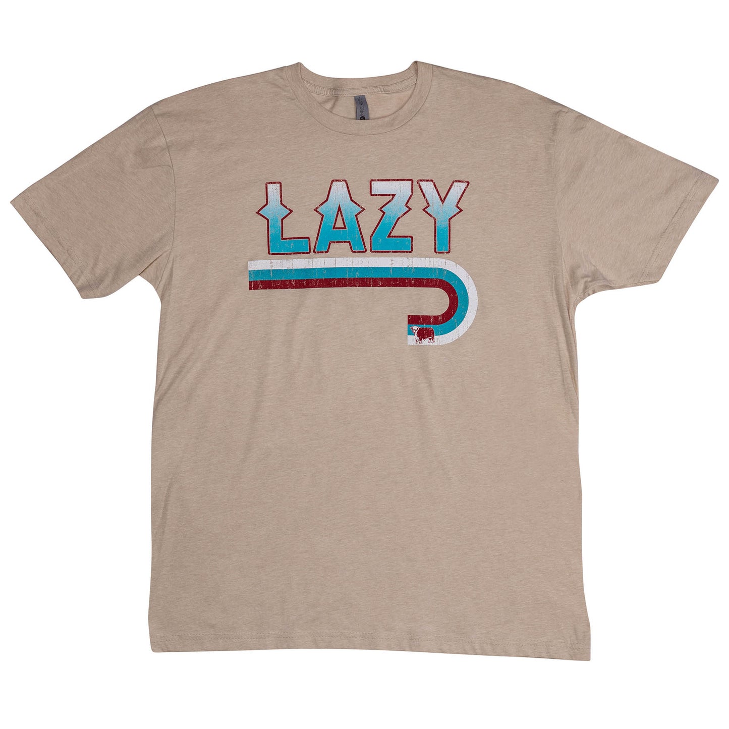 Lazy J Ranch Fire J Logo Short Sleeve Sand T-Shirt-