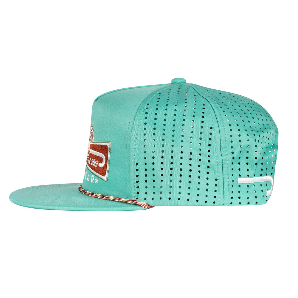 
                      
                        Lazy J Ranch Teal 4" Performance Trucker Hat
                      
                    