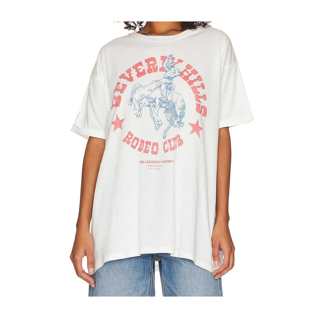 The Laundry Room Women's Beverly Hills Rodeo Club Oversized T-Shirt - White